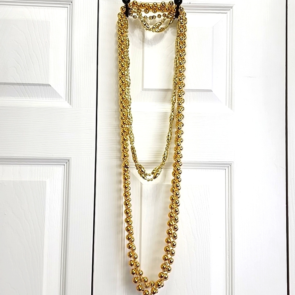 Gold beads extra long